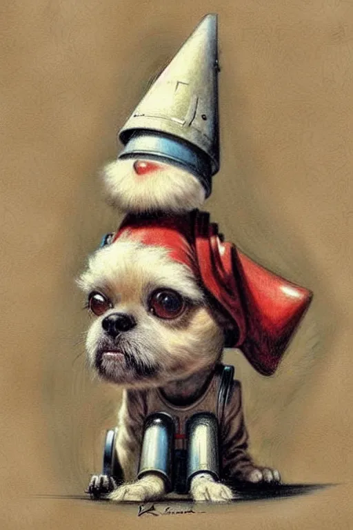 Image similar to ( ( ( ( ( 1 9 5 0 s robot knome pet dog. muted colors. ) ) ) ) ) by jean - baptiste monge!!!!!!!!!!!!!!!!!!!!!!!!!!!!!!