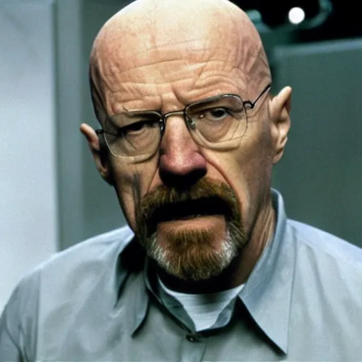 Image similar to mike ehrmantraut and walter white merged together like in a realistic and grotesque style like the shape shifting monster from john carpenter's the thing.