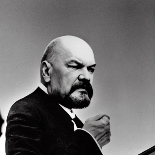 Image similar to lenin announces the iphone on stage