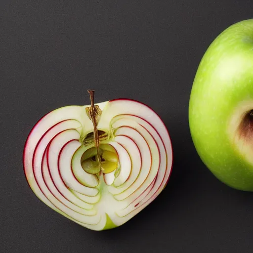 Image similar to pair of scales with one apple in one side and one onion in the other