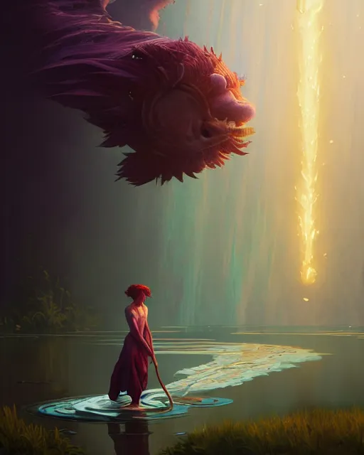 Image similar to highly detailed vfx portrait a mage casting a water spell, stephen bliss, unreal engine, greg rutkowski, loish, rhads, beeple, makoto shinkai and lois van baarle, ilya kuvshinov, rossdraws, tom bagshaw, alphonse mucha, global illumination, detailed and intricate environment