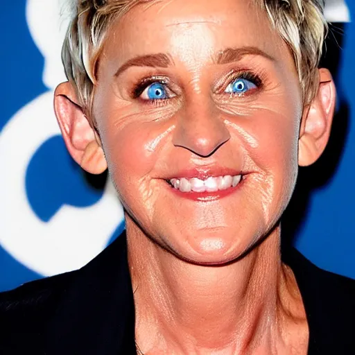 Prompt: ellen degeneres with snake for hair