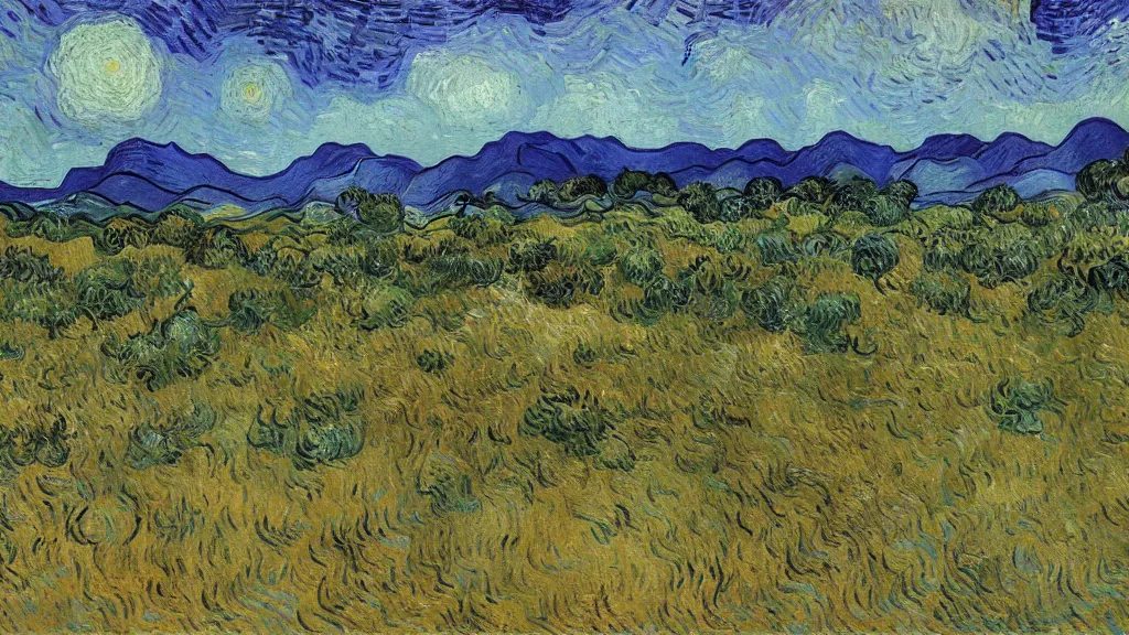 Prompt: a stunning landscape by vincent van gogh