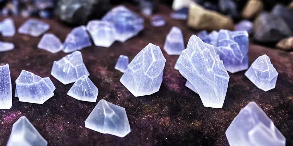 Image similar to mystical mysterious cave crystals