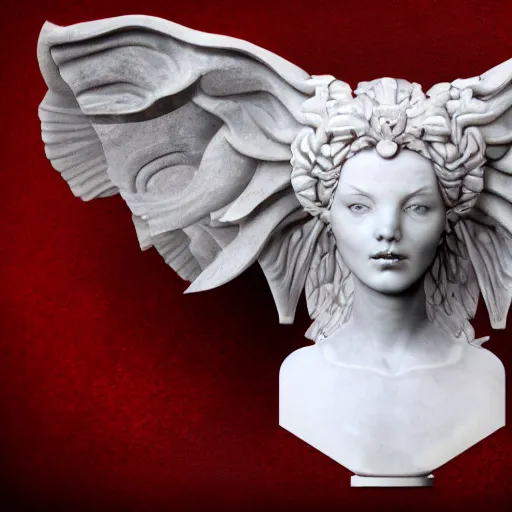 Image similar to sculpture of persephone, goddess of the underworld, made by miguel angel, art station, concept art, carrara marble