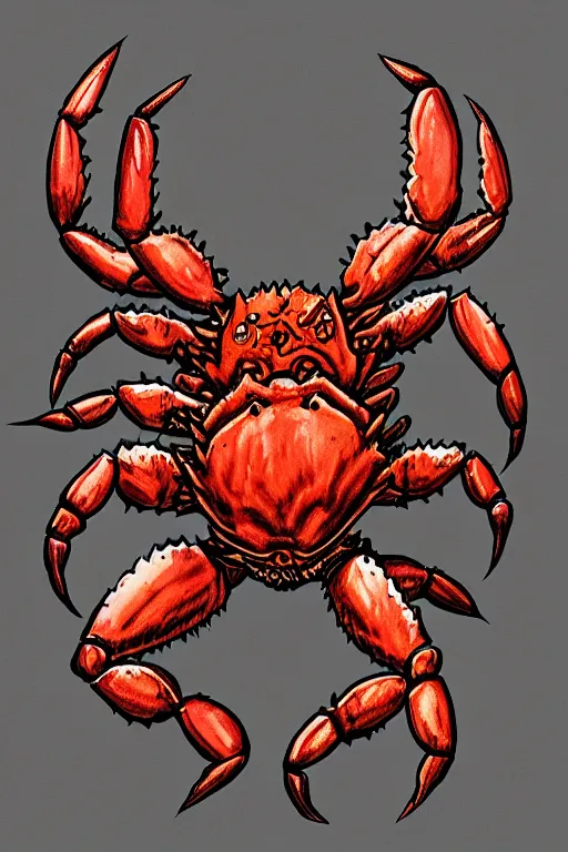 Image similar to crab humanoid figure warrior, symmetrical, highly detailed, digital art, needles, sharp focus, trending on art station, kentaro miura manga art style