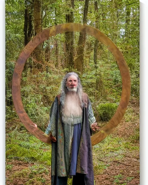 Image similar to a druid standing in a circle at the beginning of the world by mark silvestri