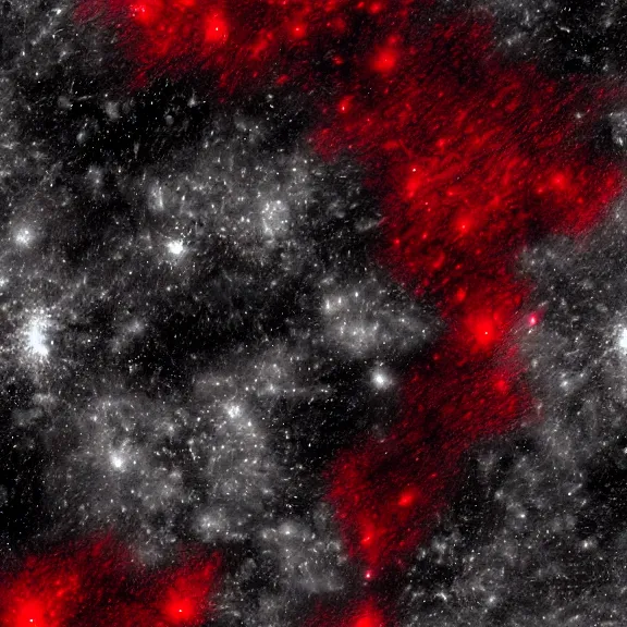 Prompt: dark matter black and red noise, silver, wind and dust, height detailed hd realistic 8 k,