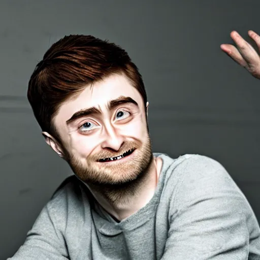 Image similar to photo of a banana looking like daniel radcliffe, ultra details, photo realistic, 8 k