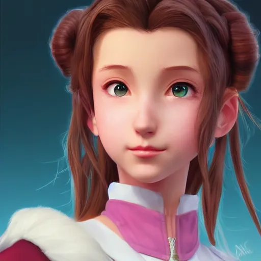 Image similar to aerith gainsborough by nick silva, ja mong, digital, trending artstation