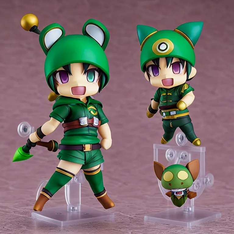 Image similar to teemo league of legends, an anime nendoroid of teemo, figurine, detailed product photo