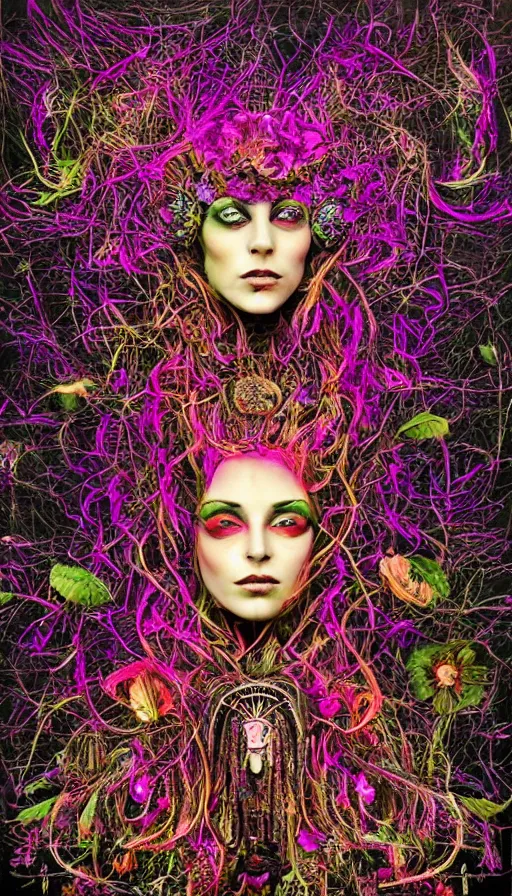 Image similar to psytrance artwork, by kirsty mitchell