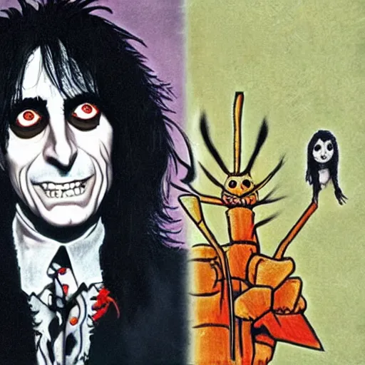 Prompt: Alice cooper by ghibli