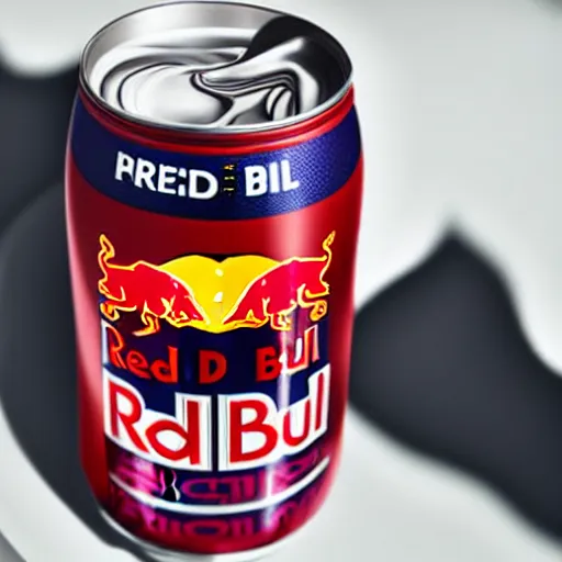 Prompt: a hyper realistic macro photograph of a can of Red Bull energy drink, 8k, 4K, product photography