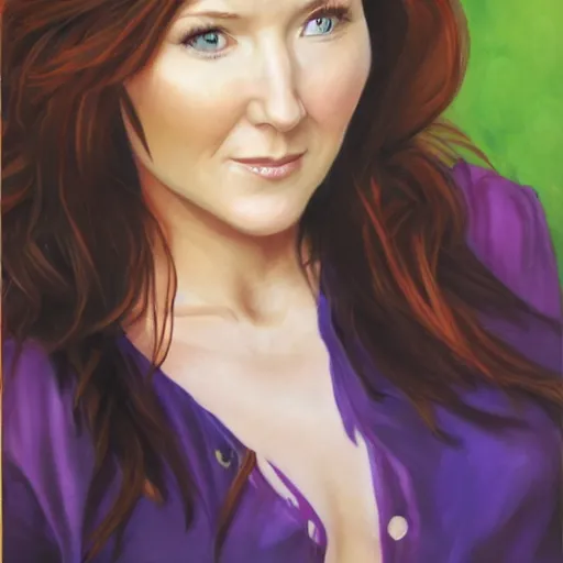 Prompt: Jewel Staite, head and shoulders portrait, extremely detailed masterpiece, one single continues line.