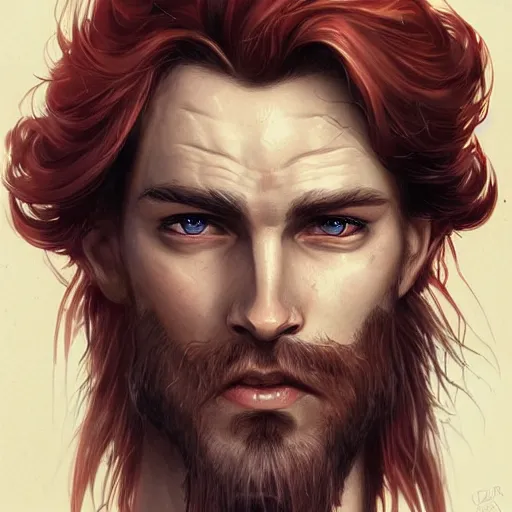 rugged ship captain, male, handsome, red hair, long | Stable Diffusion ...