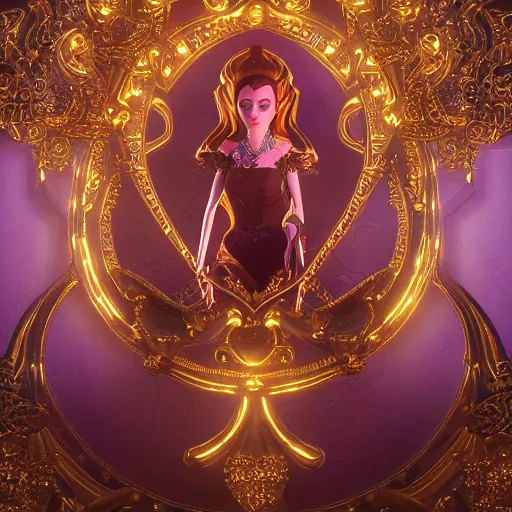 Image similar to portrait of wonderful princess, glowing, ornate and intricate, jaw dropping, dynamic lighting, intricate and detailed, 4 k octane render