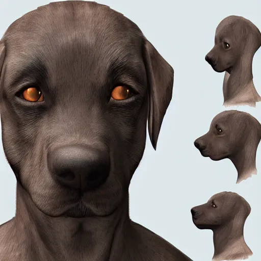 Prompt: dog human hybrid, photorealistic