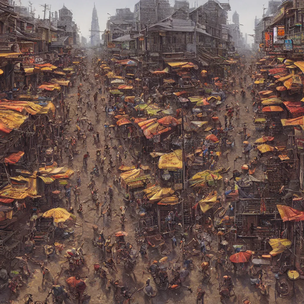 Image similar to detailed painting of gang nam street, trending on art station, by ted nasmith