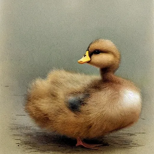 Image similar to ( ( ( ( ( baby duck driving an rc car. muted colors. ) ) ) ) ) by jean - baptiste monge!!!!!!!!!!!!!!!!!!!!!!!!!!!