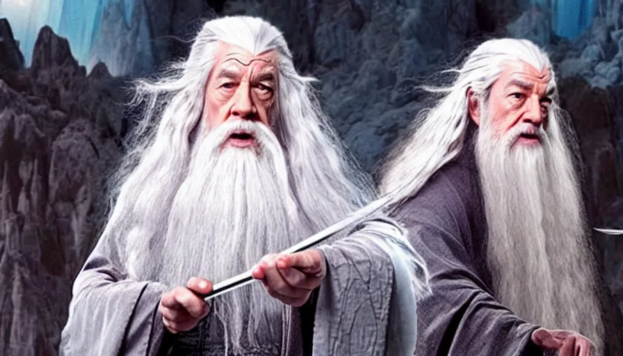 Prompt: still of gandalf in the movie'' kung pow 2'' ( 2 0 2 6 )