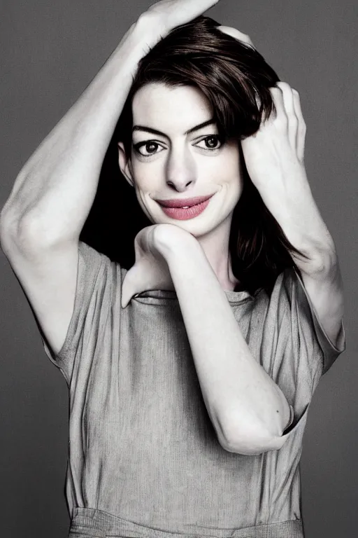 Prompt: anne hathaway by ian sprigger