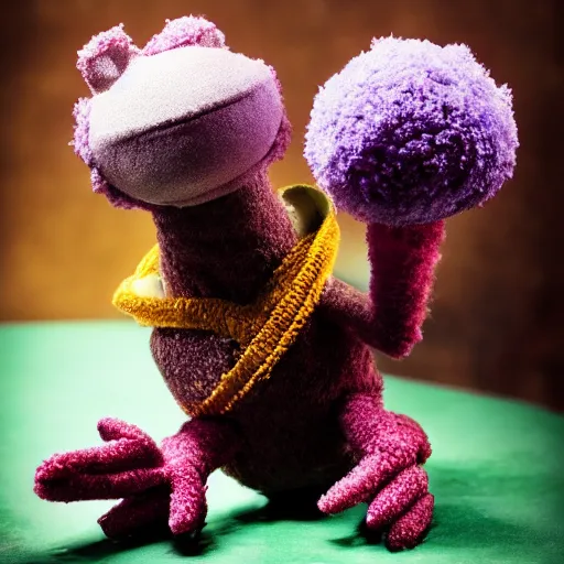 Prompt: Truffle from Terraria depicted as a muppet, photography, award winning