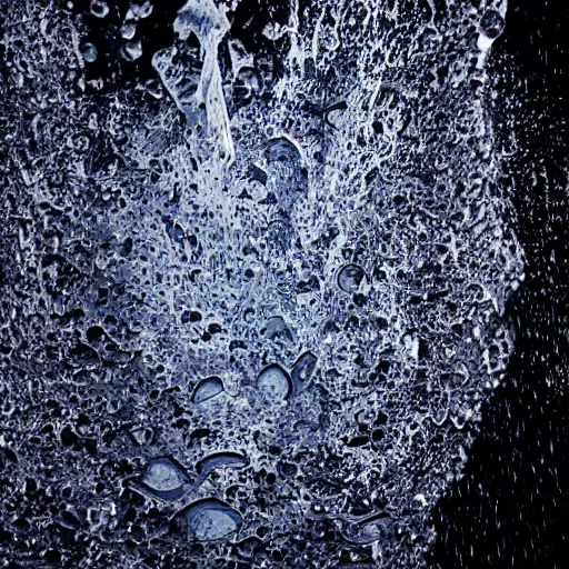 Prompt: studio photography of splash of water in the shape of the bible