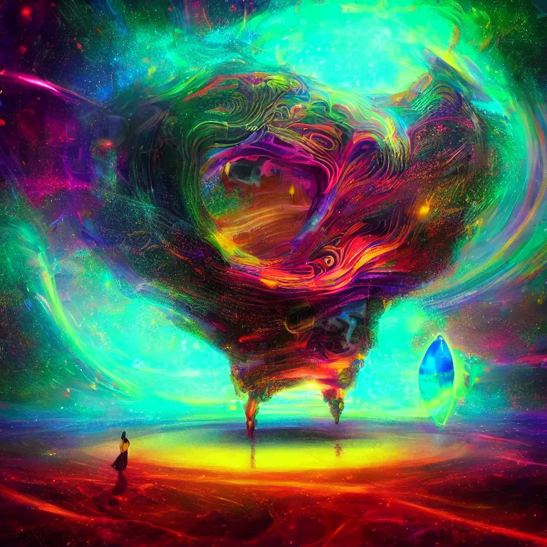 Image similar to psychedelic disco that can ’ t escape vortex black hole 4 k award winning digital art by anato finnstark