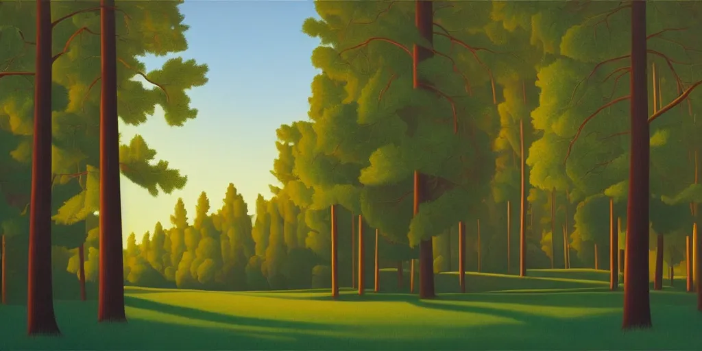 Image similar to dark forest, summer evening, kenton nelson