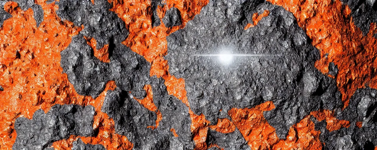 Image similar to asteroid made of iron and orange crystal, photorealism, ultra sharp, 8 k.