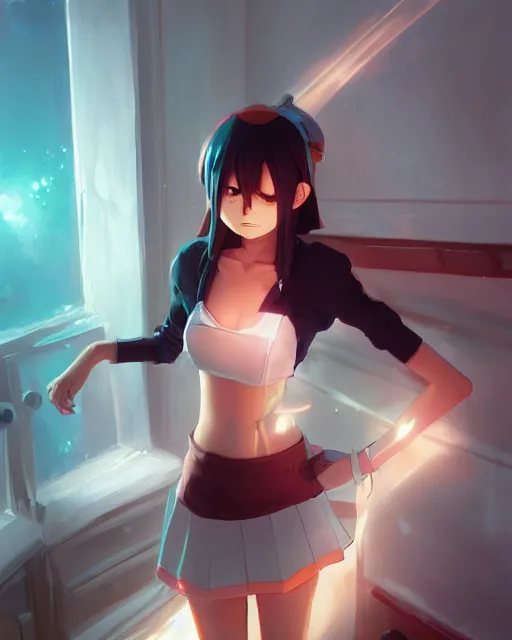 Prompt: a girl cosplaying as a toaster, full shot, atmospheric lighting, detailed face, one piece style, by makoto shinkai, stanley artgerm lau, wlop, rossdraws