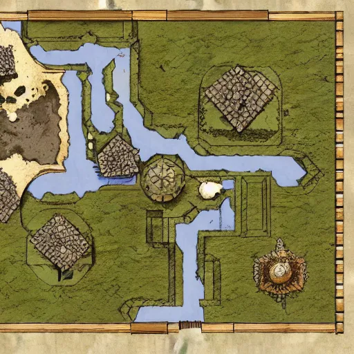 Prompt: Battlemap for Dungeons and Dragons, free to download