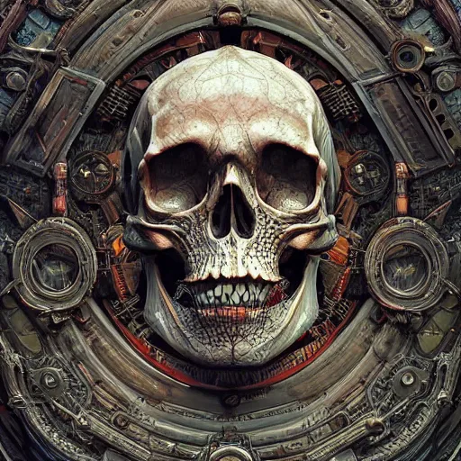 Image similar to portrait_of_a_melting_skull._intricate_abstract._intricate_artwork._by_Tooth_Wu_wlop_beeple_dan_mumford._octane_render_trending_on_artstat