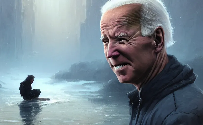 Prompt: highly detailed portrait of joe biden as a homeless, stuck in the river, stephen bliss, unreal engine, fantasy art by greg rutkowski, loish, rhads, ferdinand knab, makoto shinkai and lois van baarle, ilya kuvshinov, rossdraws, tom bagshaw, global illumination, radiant light, detailed and intricate environment