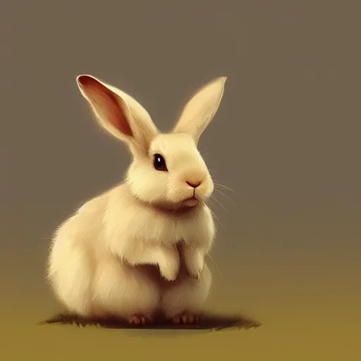 Image similar to cute rabbit by raphael lacoste, featured on artstation