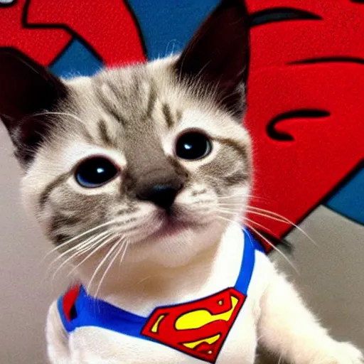 Prompt: superman as a kitten