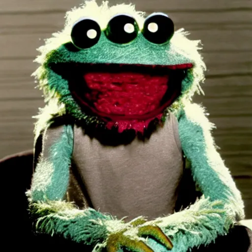 Prompt: cronenberg monster muppet designed by jim henson, highly detailed, disturbing, high quality, high resolution