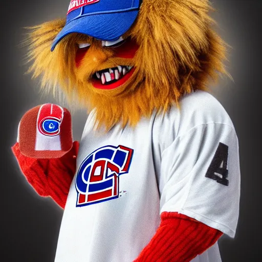 Image similar to suprised anime Portrait of Youppi the Habs Montreal Canadiens Mascot as a very sad and menacing pokemon, highly detailed anime, high evolution, 1993, legendary, smooth, sharp focus, dynamic lighting, intricate, trending on ArtStation, shiny Youppi as suprised pikachu, illustration pokemon, art by WLOP