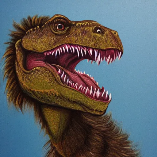 Image similar to a trex portrait