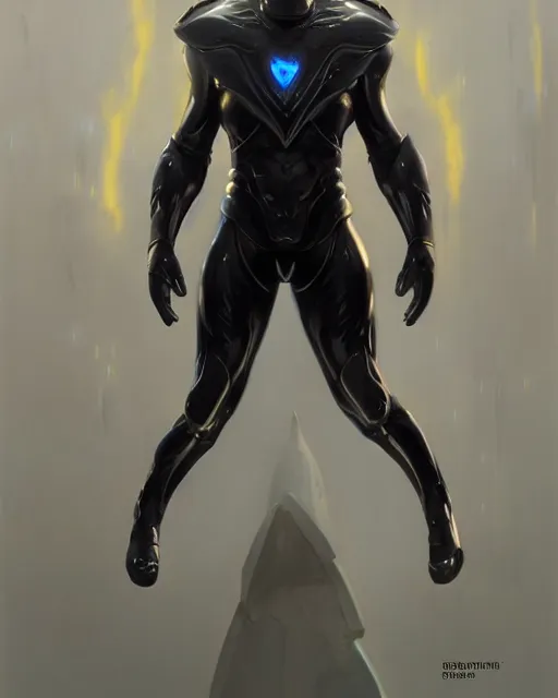 Image similar to character concept of iridescent sinewy smooth muscular male sleek glossy indigo black pearlescent onyx tron armor with smooth black featureless helmet, by greg rutkowski, mark brookes, jim burns, tom bagshaw, magali villeneuve, trending on artstation