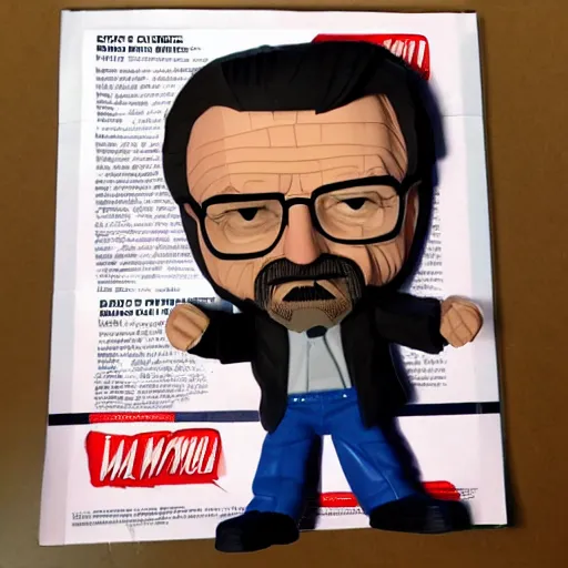 Prompt: billy crystal meth cosplay walter white, stop motion vinyl action figure, plastic, toy, butcher billy style