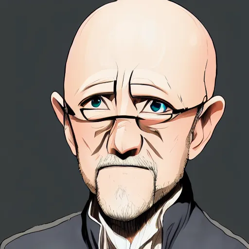 Prompt: portrait of mike ehrmantraut, anime fantasy illustration by tomoyuki yamasaki, kyoto studio, madhouse, ufotable, comixwave films, trending on artstation