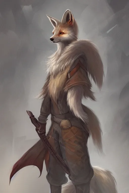 Image similar to an anthropomorphic medieval fox with a fluffy tail, backlighting, trending on artstation, digital art, furry art, trending on furaffinity, fantasy art, by kawacy