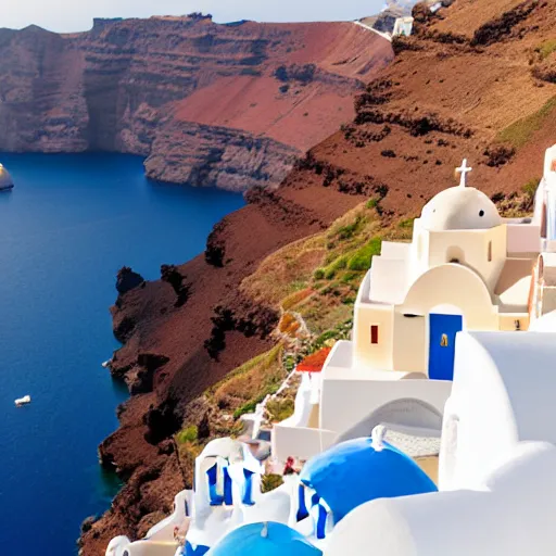 Prompt: oia, santorini, greece