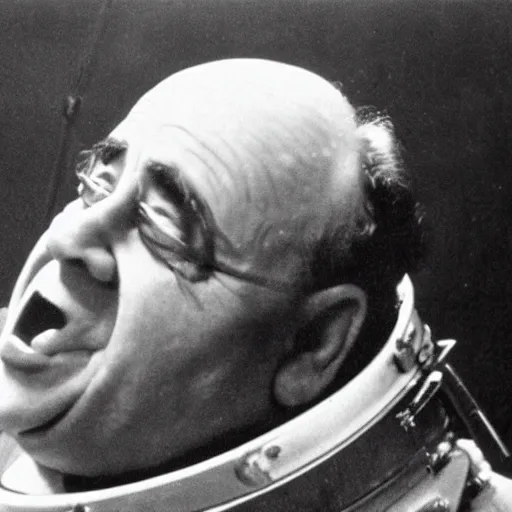 Image similar to A still of Danny Devito in A Trip to the Moon (1902)