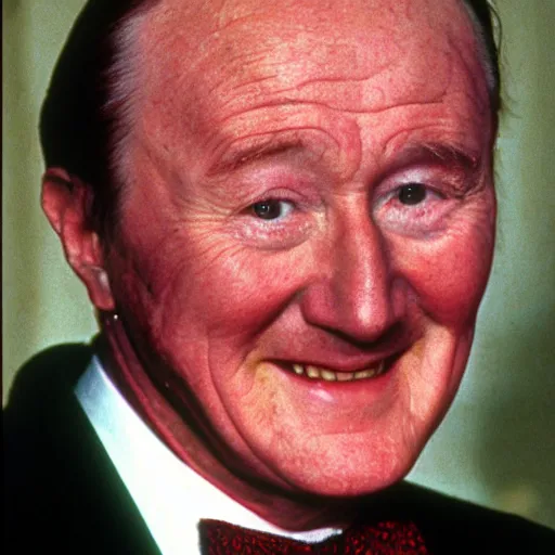 Image similar to Robert Hardy, actor, colorized