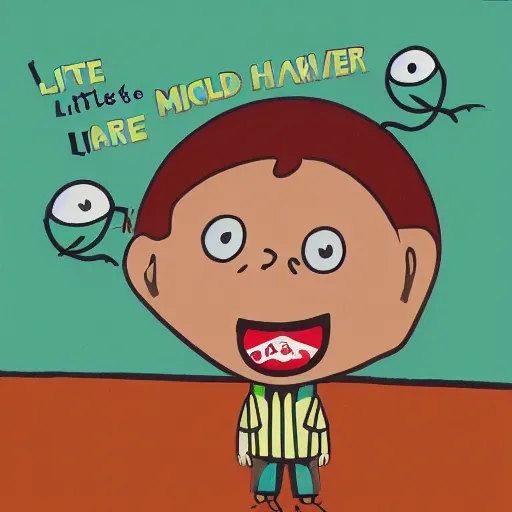 Prompt: little mr crazy mouth by richard hargreaves