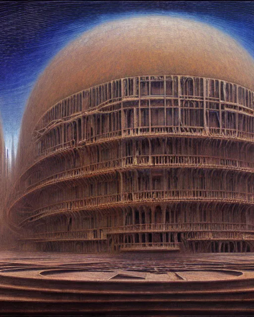 Unfinished Building By Jean Delville Darkacademia Stable Diffusion 