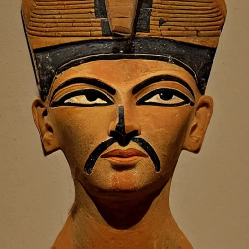 Image similar to ancient egyptian art depicting the face of gordon freeman, 8 k, very detailed, very intricate,